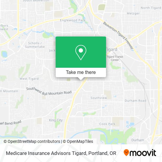 Medicare Insurance Advisors Tigard map