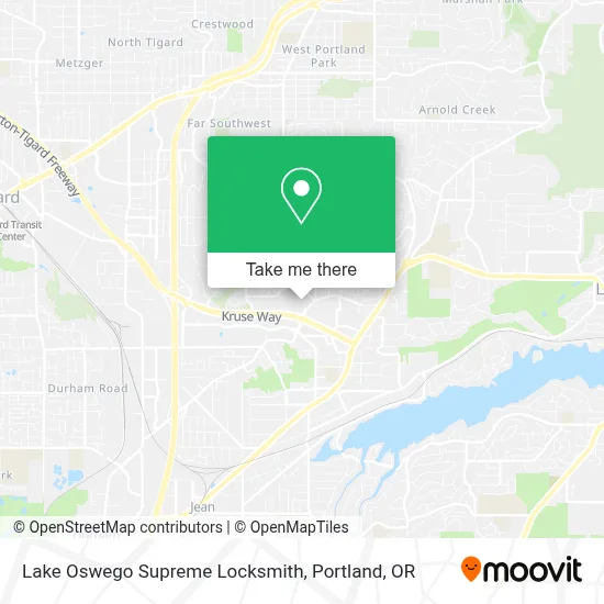 Lake Oswego Supreme Locksmith map