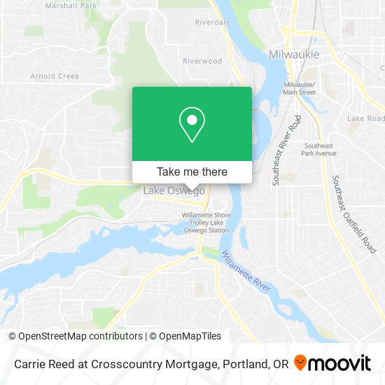 Carrie Reed at Crosscountry Mortgage map