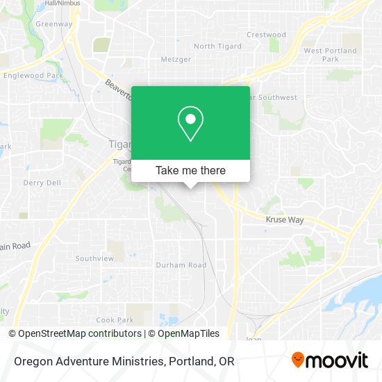 Mapa de Oregon Adventure Ministries