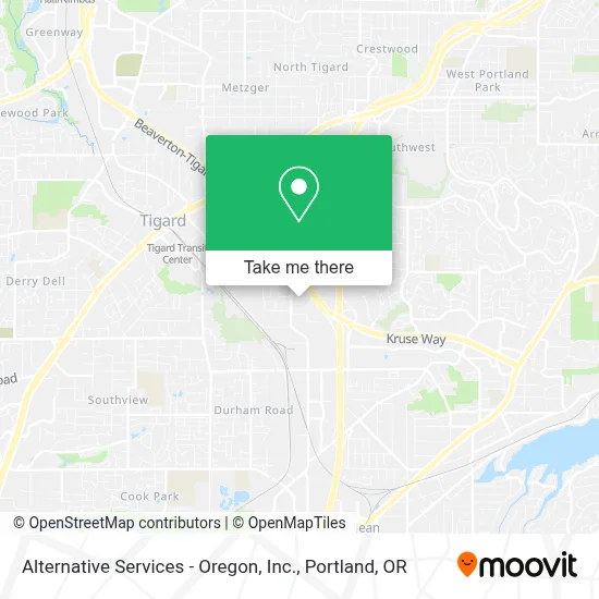 Alternative Services - Oregon, Inc. map