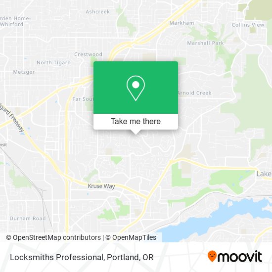 Mapa de Locksmiths Professional