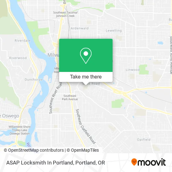 ASAP Locksmith In Portland map
