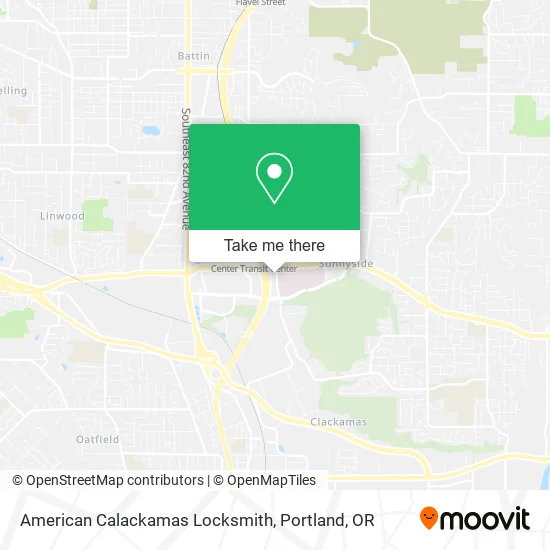 American Calackamas Locksmith map