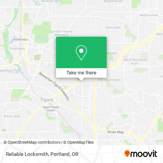 Mapa de Reliable Locksmith