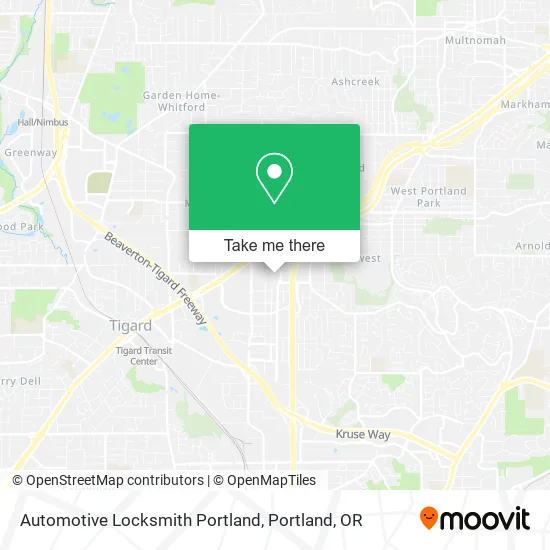 Automotive Locksmith Portland map