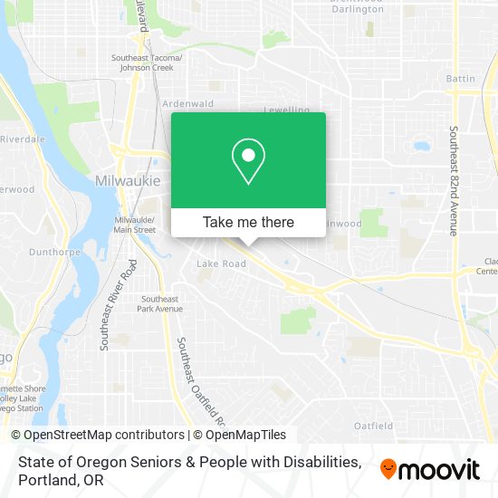 State of Oregon Seniors & People with Disabilities map