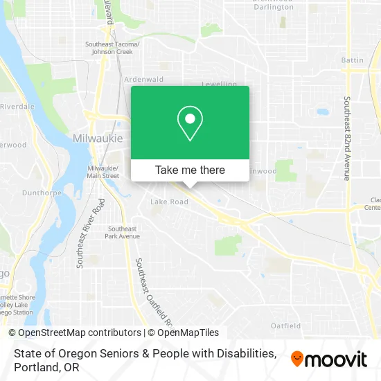 State of Oregon Seniors & People with Disabilities map