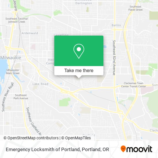 Mapa de Emergency Locksmith of Portland