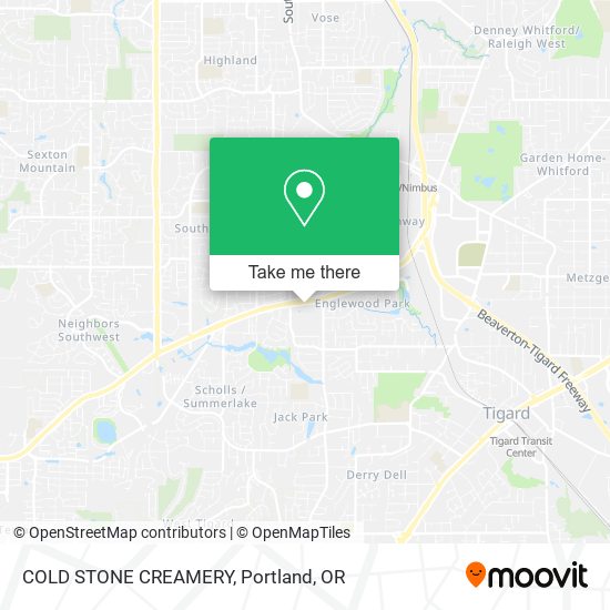 COLD STONE CREAMERY map