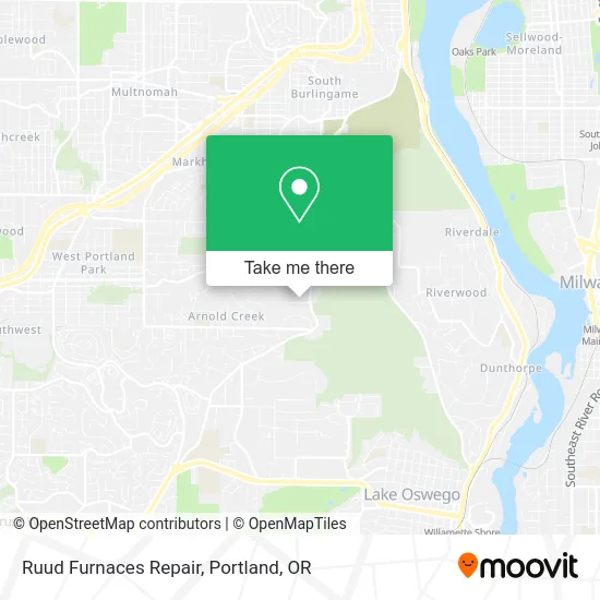 Ruud Furnaces Repair map