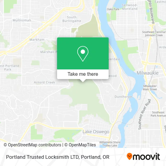 Portland Trusted Locksmith LTD map