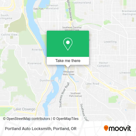 Portland Auto Locksmith map
