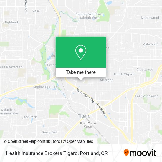 Health Insurance Brokers Tigard map