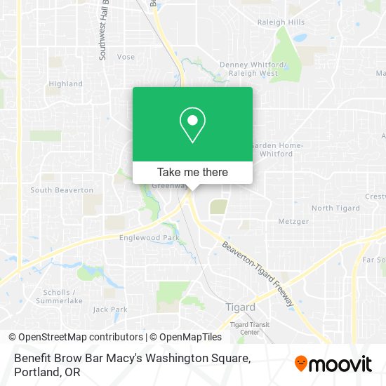 Mapa de Benefit Brow Bar Macy's Washington Square