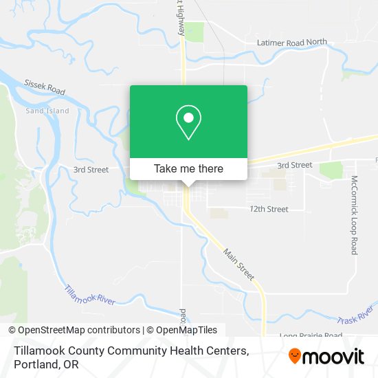 Mapa de Tillamook County Community Health Centers