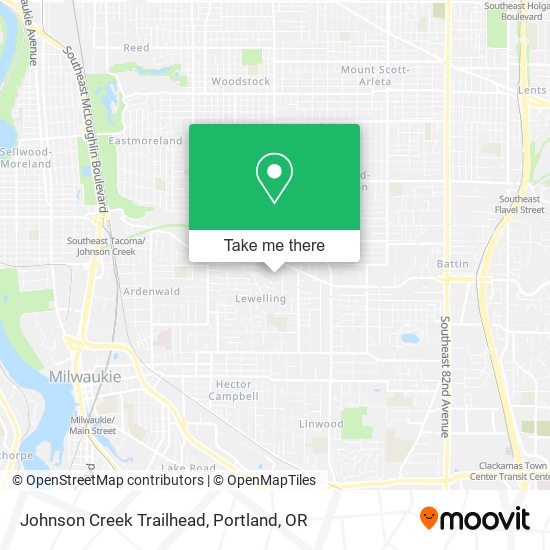 Mapa de Johnson Creek Trailhead
