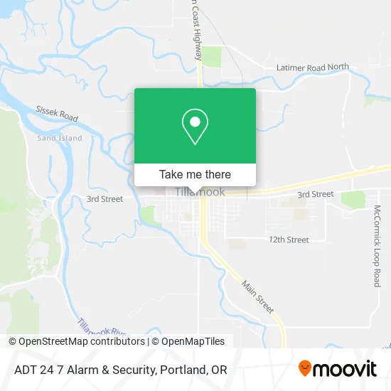 Mapa de ADT 24 7 Alarm & Security