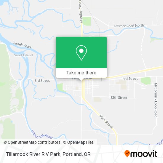 Tillamook River R V Park map