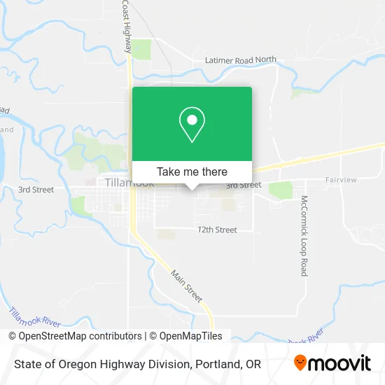 State of Oregon Highway Division map