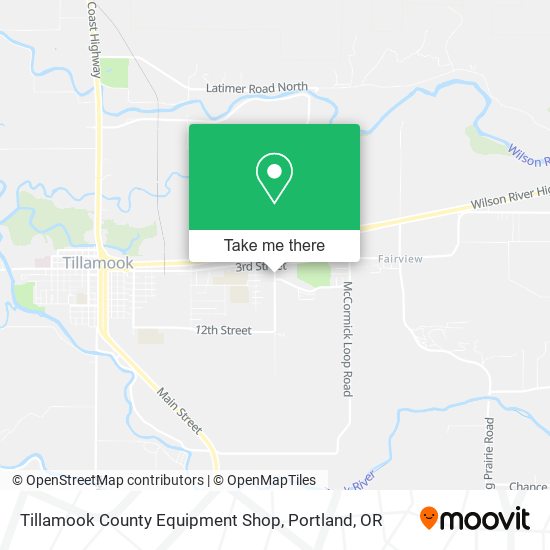 Mapa de Tillamook County Equipment Shop
