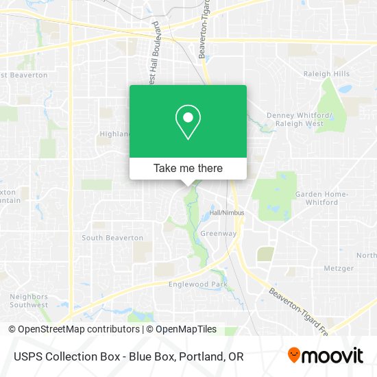 Mapa de USPS Collection Box - Blue Box