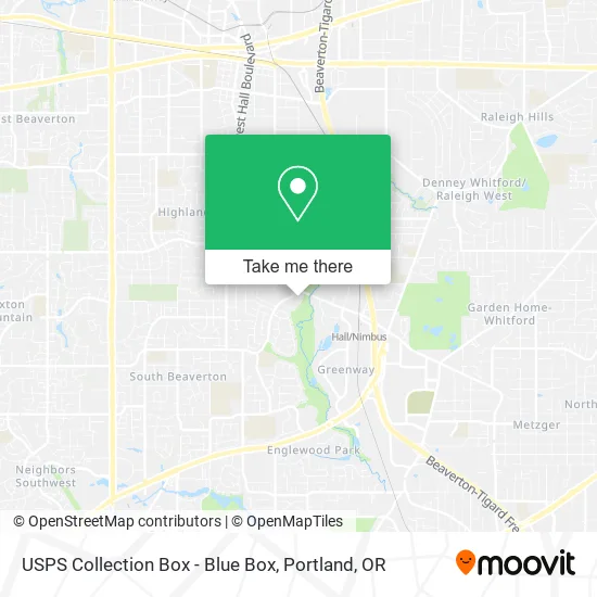 Mapa de USPS Collection Box - Blue Box