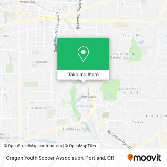 Mapa de Oregon Youth Soccer Association