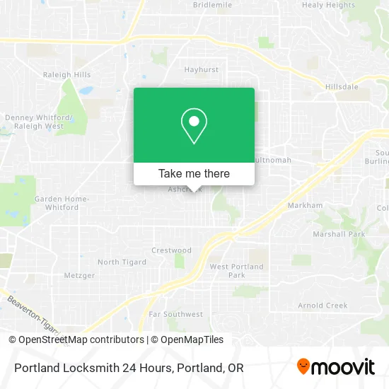 Portland Locksmith 24 Hours map