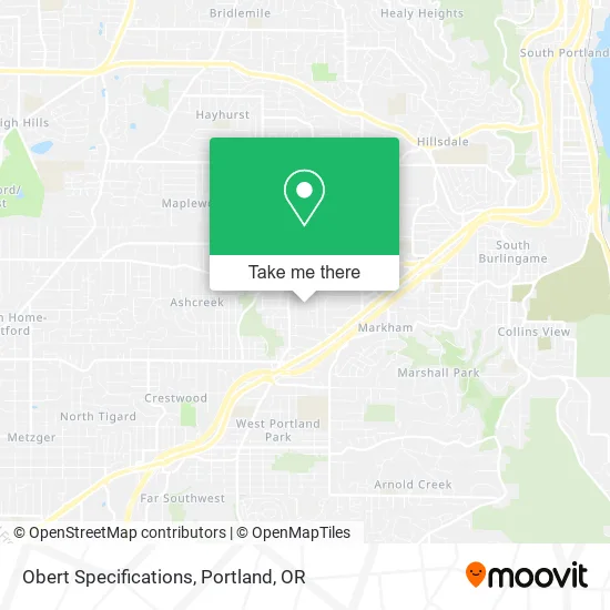 Obert Specifications map