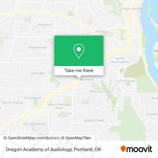 Oregon Academy of Audiology map