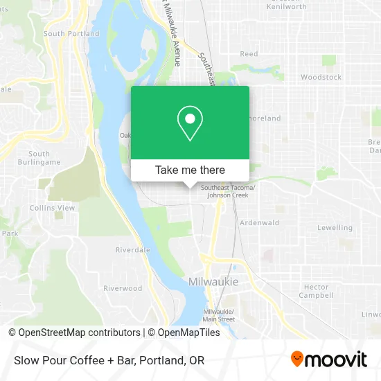 Slow Pour Coffee + Bar map