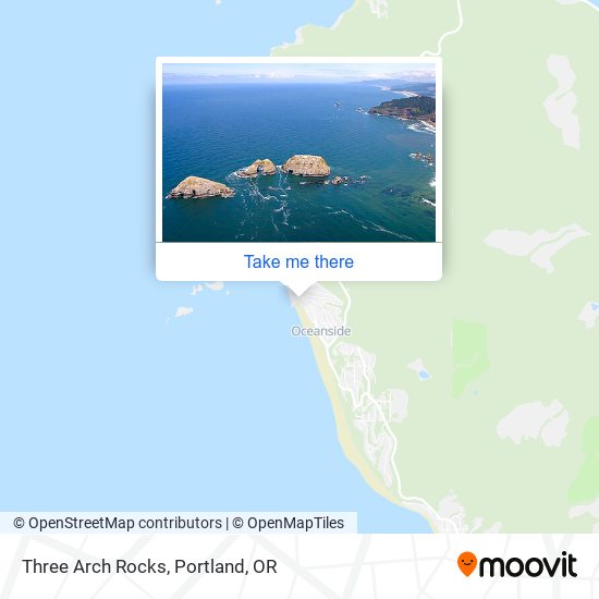 Mapa de Three Arch Rocks