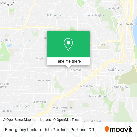 Emergency Locksmith In Portland map