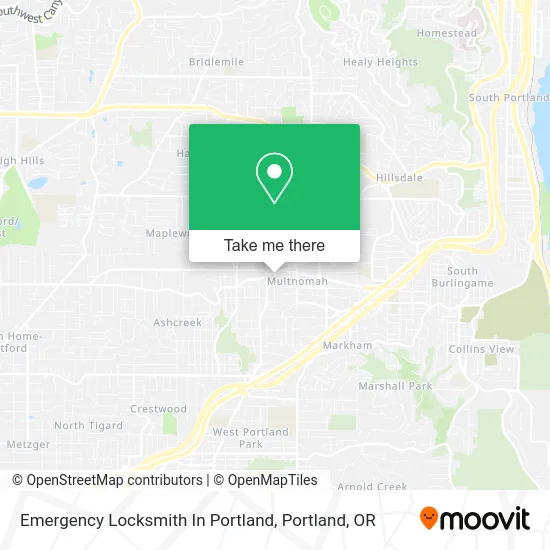 Emergency Locksmith In Portland map