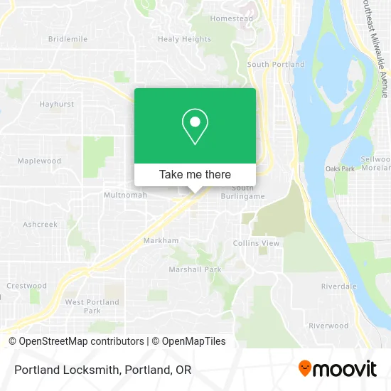 Portland Locksmith map
