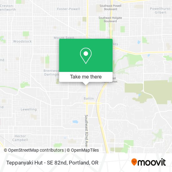 Teppanyaki Hut - SE 82nd map