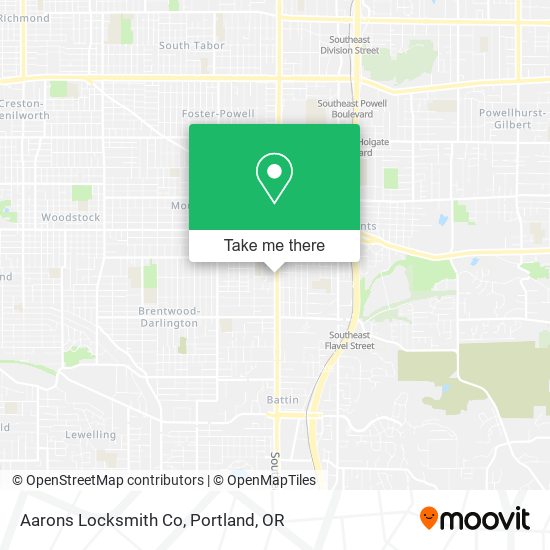Aarons Locksmith Co map