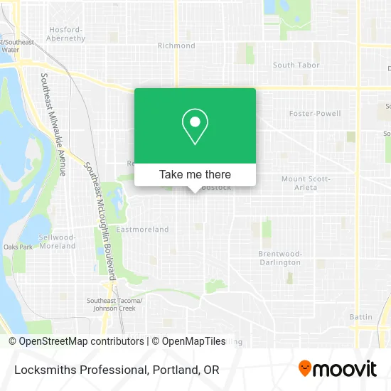 Locksmiths Professional map
