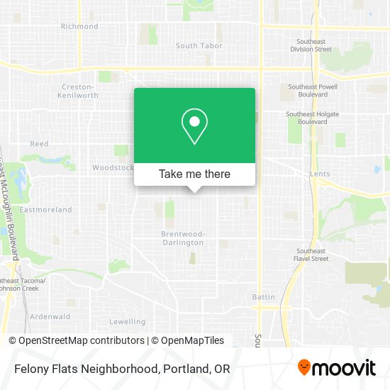 Mapa de Felony Flats Neighborhood