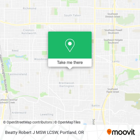 Mapa de Beatty Robert J MSW LCSW