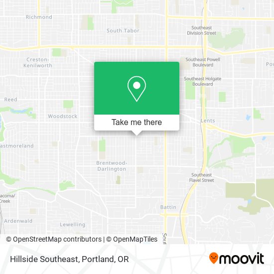 Mapa de Hillside Southeast