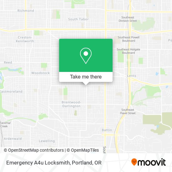 Emergency A4u Locksmith map