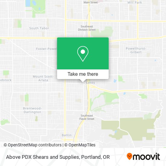 Above PDX Shears and Supplies map