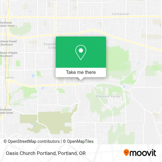 Oasis Church Portland map
