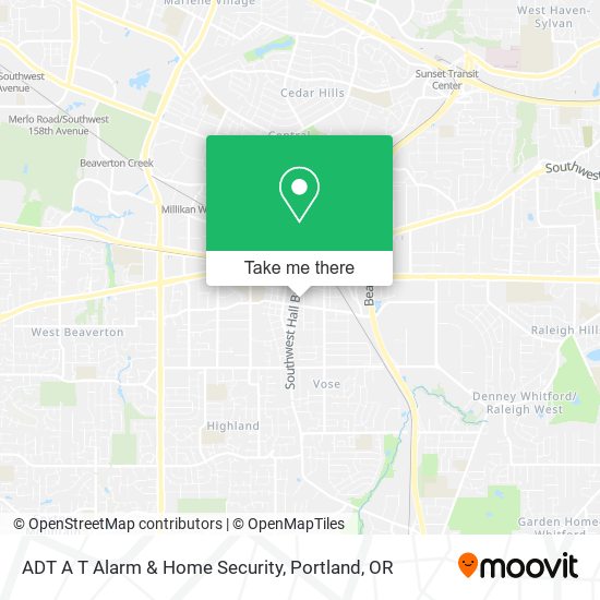 Mapa de ADT A T Alarm & Home Security