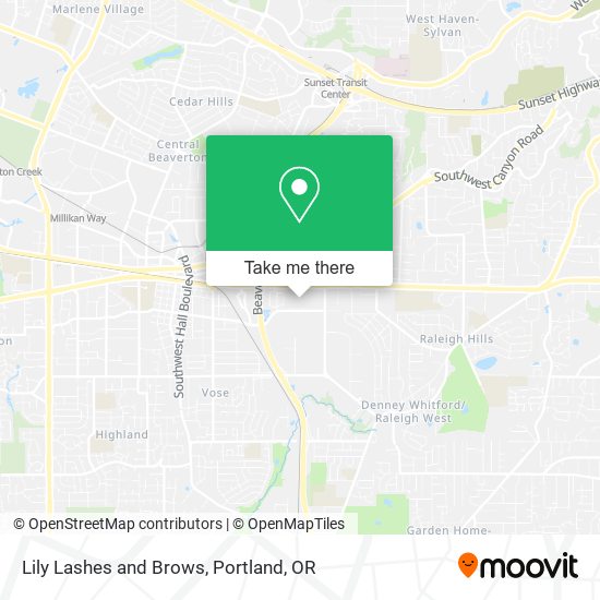 Lily Lashes and Brows map