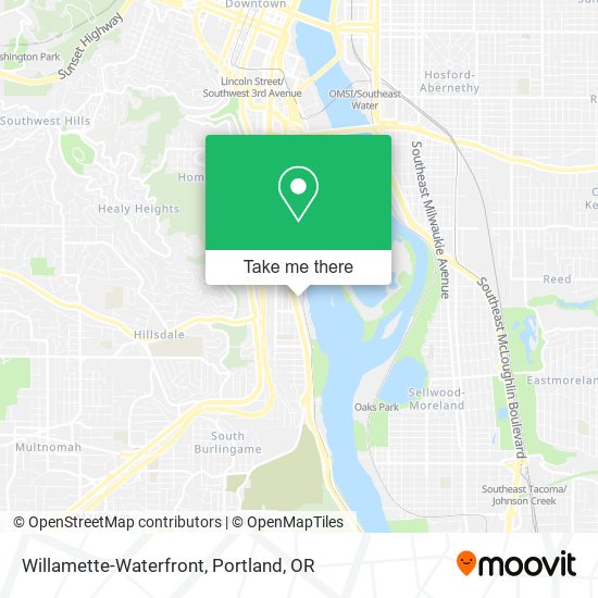 Willamette-Waterfront map