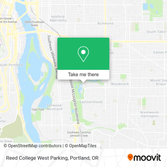 Reed College West Parking map
