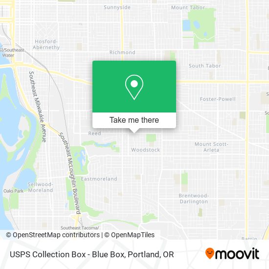 USPS Collection Box - Blue Box map